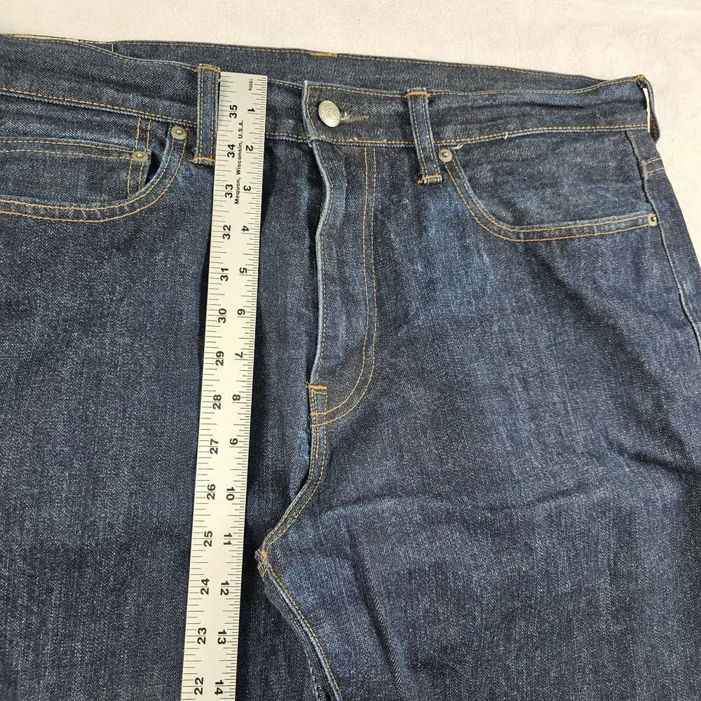 J.Crew 1040 Jeans Men 36x32 Kaihara Denim Japanese Fabric Dark Wash C9053 Indigo
